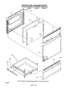 05 - Door And Drawer parts for Whirlpool Range RF365BXWN2 from AppliancePartsPros.com