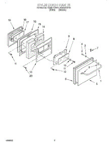 02 - Oven Door parts for Whirlpool Range RS385PCBN1 from AppliancePartsPros.com