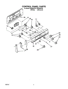 02 - Control Panel parts for Whirlpool Range RF365BXYN1 from AppliancePartsPros.com