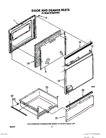 04 - Door And Drawer parts for Whirlpool Range RF366BXVW3 from AppliancePartsPros.com