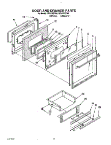 08 - Door And Drawer parts for Whirlpool Range SF387PEYW0 from AppliancePartsPros.com