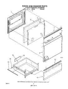 06 - Door And Drawer parts for Whirlpool Range RF365BXWN0 from AppliancePartsPros.com