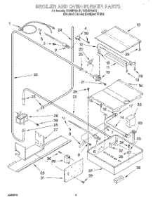 03 - Broiler And Oven Burner parts for Whirlpool Range SS385PEBQ1 from AppliancePartsPros.com