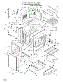 05 - Oven Body parts for Whirlpool Range RS386PXEQ0 from AppliancePartsPros.com