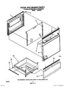 05 - Door And Drawer parts for Whirlpool Range RF365BXVW0 from AppliancePartsPros.com