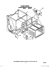 03 - Oven parts for Whirlpool Range RF395PXXW1 from AppliancePartsPros.com