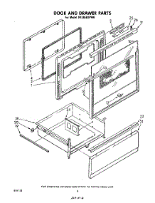 05 - Door And Drawer parts for Whirlpool Range RF365BXPW0 from AppliancePartsPros.com