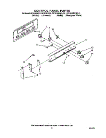 03 - Control Panel parts for Whirlpool Range RF302BXXQ2 from AppliancePartsPros.com