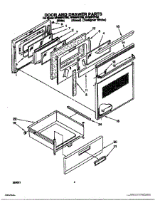 05 - Door And Drawer parts for Whirlpool Range RF365PXYQ0 from AppliancePartsPros.com