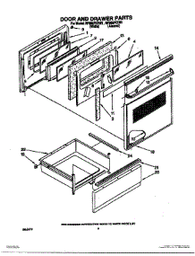 05 - Door And Drawer parts for Whirlpool Range RF365PXXW2 from AppliancePartsPros.com