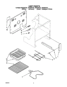 05 - Unit parts for Whirlpool Range RF302BXYW1 from AppliancePartsPros.com