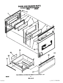 03 - Door And Drawer parts for Whirlpool Range RF390PXVW0 from AppliancePartsPros.com