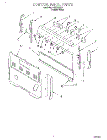 02 - Control Panel parts for Whirlpool Range RF302BXEQ1 from AppliancePartsPros.com