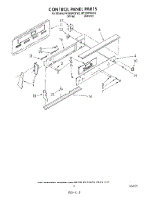 03 - Control Panel parts for Whirlpool Range RF390PXWW0 from AppliancePartsPros.com