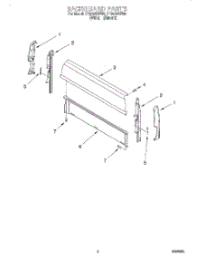 02 - Backguard parts for Whirlpool Range SF302BSEW0 from AppliancePartsPros.com