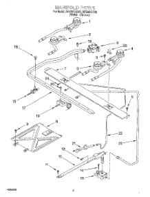 03 - Manifold parts for Whirlpool Range SF302BSEW0 from AppliancePartsPros.com
