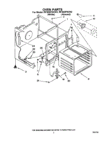 03 - Oven parts for Whirlpool Range RF395PXXW2 from AppliancePartsPros.com