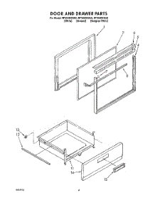 04 - Door And Drawer parts for Whirlpool Range RF302BXXQ0 from AppliancePartsPros.com