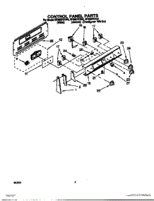 03 - Control Panel parts for Whirlpool Range RF365PXYW0 from AppliancePartsPros.com