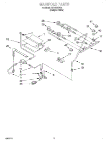 03 - Manifold parts for Whirlpool Range SF370PEWQ1 from AppliancePartsPros.com