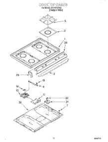 07 - Cooktop parts for Whirlpool Range SF370PEWQ1 from AppliancePartsPros.com