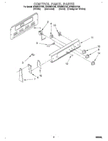 02 - Control Panel parts for Whirlpool Range RF302BXYG2 from AppliancePartsPros.com