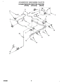 03 - Cooktop Burner parts for Whirlpool Range SF387PEYW3 from AppliancePartsPros.com