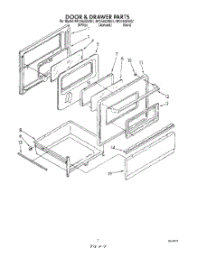 06 - Door And Drawer parts for Whirlpool Range RF3165XWW1 from AppliancePartsPros.com
