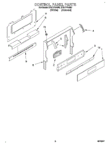 02 - Control Panel parts for Whirlpool Range SF317PEAW0 from AppliancePartsPros.com