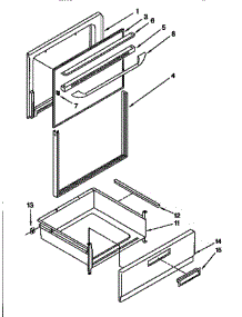 Door And Drawer parts for Whirlpool Range RF302BXDQO from AppliancePartsPros.com