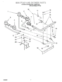 04 - Manifold And Burner parts for Whirlpool Range SS385PEEQ0 from AppliancePartsPros.com
