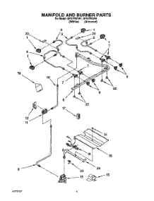 03 - Manifold And Burner parts for Whirlpool Range SF317PEYW1 from AppliancePartsPros.com