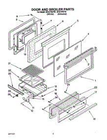 06 - Door And Broiler parts for Whirlpool Range SF317PEYW1 from AppliancePartsPros.com
