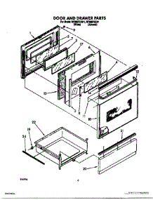 05 - Door And Drawer parts for Whirlpool Range RF365PXXW1 from AppliancePartsPros.com