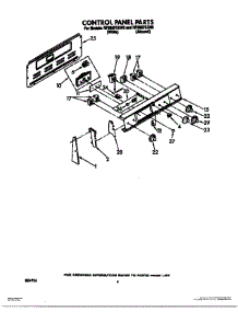 03 - Control Panel parts for Whirlpool Range RF365PXXW0 from AppliancePartsPros.com