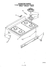 02 - Cooktop parts for Whirlpool Range SF387PEYN3 from AppliancePartsPros.com