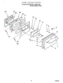 05 - Oven Door parts for Whirlpool Range SS385PEEB0 from AppliancePartsPros.com