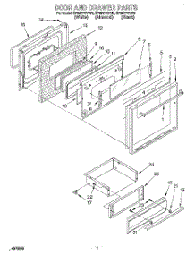 07 - Door And Drawer parts for Whirlpool Range SF387PEYN3 from AppliancePartsPros.com