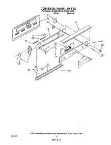 03 - Control Panel parts for Whirlpool Range RF390PXWN2 from AppliancePartsPros.com