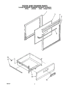 04 - Door And Drawer parts for Whirlpool Range RF302BXXQ1 from AppliancePartsPros.com