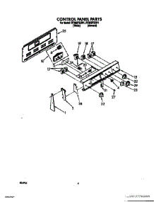 03 - Control Panel parts for Whirlpool Range RF365PXXN1 from AppliancePartsPros.com
