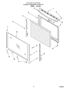 05 - Door, Lit / Optional parts for Whirlpool Range RF302BXEN0 from AppliancePartsPros.com