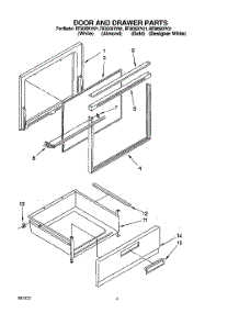 03 - Door And Drawer parts for Whirlpool Range RF302BXYN1 from AppliancePartsPros.com