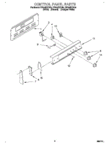 02 - Control Panel parts for Whirlpool Range RF302BXDN0 from AppliancePartsPros.com