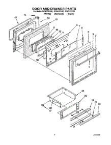 07 - Door And Drawer parts for Whirlpool Range SF387PEYN2 from AppliancePartsPros.com