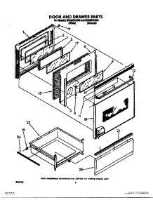 05 - Door And Drawer parts for Whirlpool Range RF365PXXN0 from AppliancePartsPros.com