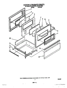 06 - Door And Drawer parts for Whirlpool Range RF3165XWW0 from AppliancePartsPros.com