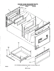 05 - Door And Drawer parts for Whirlpool Range RF390PXWW2 from AppliancePartsPros.com