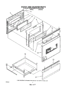 04 - Door And Drawer parts for Whirlpool Range RF395PXXW0 from AppliancePartsPros.com