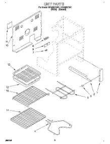 02 - Unit parts for Whirlpool Range RF366BXDW1 from AppliancePartsPros.com